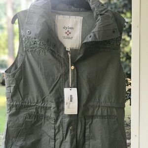Dylan Wanderlust Cargo Vest Large Olive Green